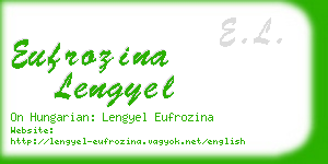 eufrozina lengyel business card